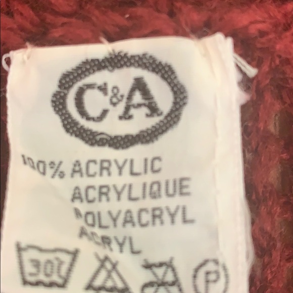 C&A MAROON CARDIGAN SWEATER - Picture 4 of 4